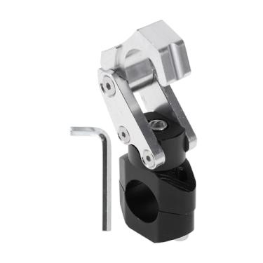 Imagem de Motoforti Gancho ajustável para pendurar para motocicleta retangular suporte de mala de capacete de motocicleta para scooters bicicletas liga de alumínio tom prateado 1 conjunto 108 mm