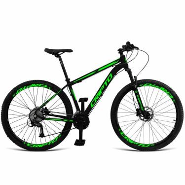 Imagem de Bicicleta Aro 29 Cripto 24 Marchas Freios Disco E Suspensão - Preto-verde - 19" Preto-verde