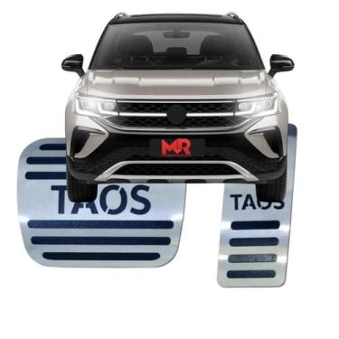 Imagem de Kit Pedaleira Aço Inox Escovado Acelerador e Freio Vw Taos - RVT