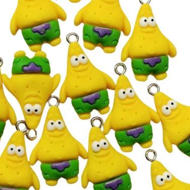 Imagem de Pingente de resina infantil (1 par) - IMPORTAÇÃO, Patrick amarelo 23x1