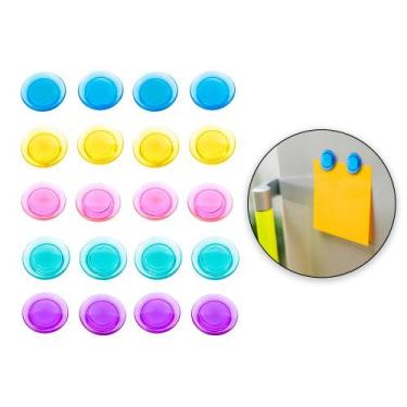 Imagem de Ima De Geladeira Decorativo Varias Cores Quadro Lousa Kit 20 - TEX WEB