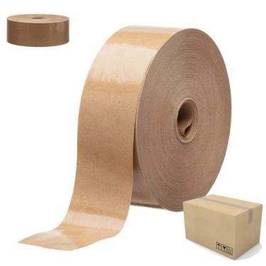 Imagem de  Kit 5 Fita Gomada S/ Reforço Embalagem Inviolável 8cm 1,5Kg - Koretec