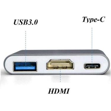 Imagem de Cabo Adap Usb 3.1 Tipo C Thunderbolt 3.0 X Hdmi Usb 3 Tipo C - PDN