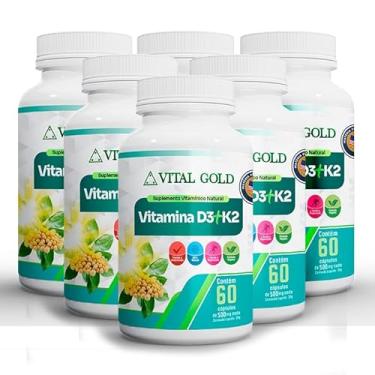 Imagem de VITAMINA D3 + K2-500 mg (60 Cápsulas) VITAL GOLD (6)