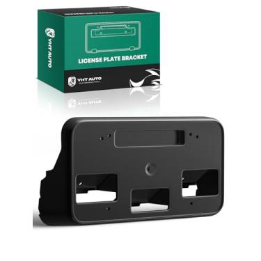 Imagem de YHTAUTO Moldura frontal compatível com Chevrolet Silverado 2500 HD/3500 HD 2020-2023, suporte de placa de carro de plástico preto sem parafusos