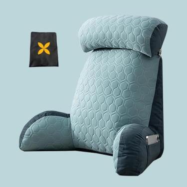 Imagem de Almofada De Leitura Super Grande, Almofada De Relaxamento De Assento De Cama De Saco De Feijão, Ótima Para Apoio De Braço Lombar, Confortável, Leve E Durável Saco De Feijão, B, 75x58cm(with headrest)