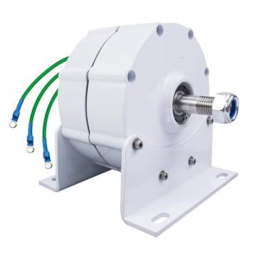 Imagem de 220v,Kit de gerador de turbina eólica vertical portátil de baixa RPM 12V-220V Alternadores AC de ímã permanente sem engrenagens (12000W)