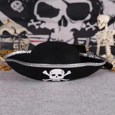 Imagem de Chapéu Pirata Três Pontas Fantasia Cosplay - FR, Prata