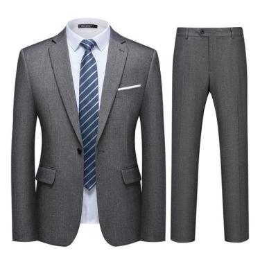 Imagem de Conjunto de roupas WULFUL, blazer masculino Slim Fit One Button