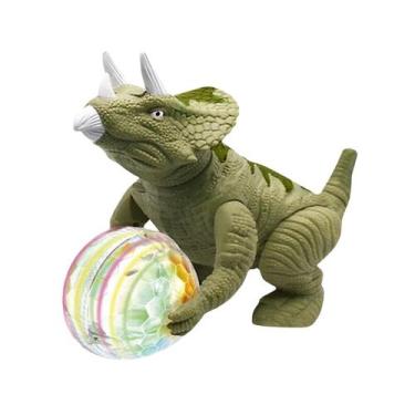 Imagem de Brinquedo elétrico dinossauro mecânico rastejando luz e som modelo de 