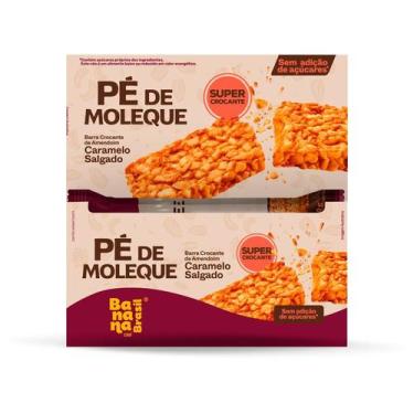 Imagem de Barra Crocante de Amendoim Pé de Moleque Caramelo Salgado 16un de 20g 