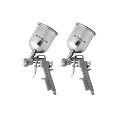 Imagem de Kit 2x Pistola de Pintura Tanque Alto Encaixe 1/4 - MTX
