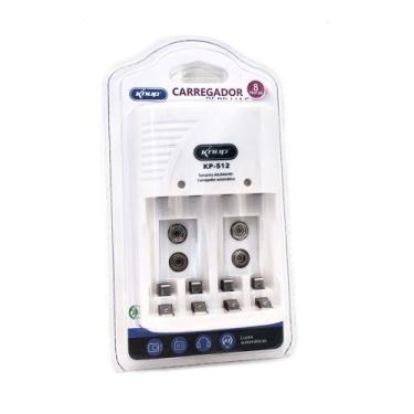 Imagem de Carregador de Pilhas AA, AAA, e 9V  ,AAA E 9V Bivolt 110/220V - KNUP