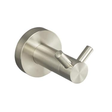 Imagem de Barra de toalha de aço inoxidável níquel escovado, acessórios de banheiro de parede, saboneteira, porta-toalhas de mão, capa para caixa de lenços umedecidos, gancho duplo para roupão