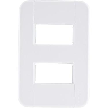 Imagem de Placa 2 Postos Afastados 4x2 Tramontina Tablet Branca Tramontina