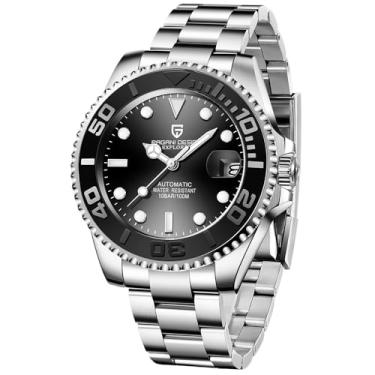 Imagem de CADISEN Pagani Design Relógio masculino automático NH35 mecânico 100 m à prova d'água aço inoxidável vidro safira iate relógio de pulso com bisel giratório 100 metros à prova d'água automático PD-1651