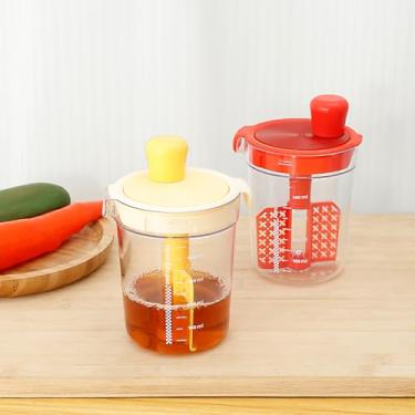 Imagem de KTZCTPCA 2 peças, coqueteleira de molho de salada, copo de mistura de ovo líquido para cozinha, copo de mistura manual, vinagrete, molho de cozinha, misturador, molho de salada, misturador, frasco