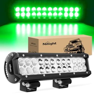 Imagem de Nilight Barra de luz LED 30,5 cm 72 W Spot Flood Combo feixe verde luzes off-road pesca caça emergência deck barco iluminação de trabalho para caminhões UTV pick-up van barco trator