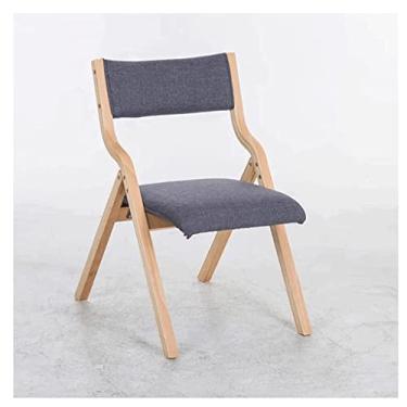 Imagem de NEWCES Cadeira dobrável esponja conforto almofada cadeira de evento cadeira de bétula cadeira de descanso curvada para casa sala de jantar cadeiras de sala de jantar (cor: M, tamanho: 30x19x17 polegadas)