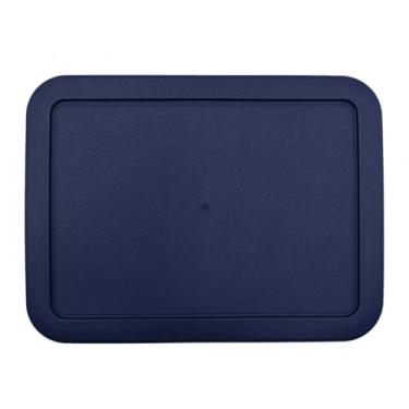 Imagem de CIBI Tampas de recipiente de armazenamento de alimentos (3 xícaras, azul - 1 embalagem) compatíveis com recipientes de vidro Pyrex 7210-PC, tampas de substituição seguras para lava-louças e