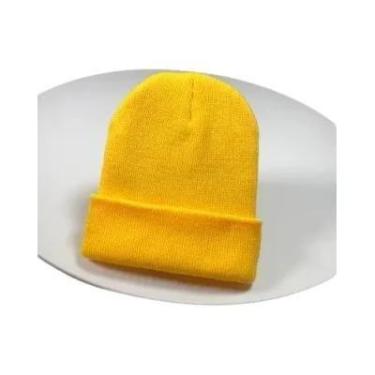 Imagem de Gorros de Inverno de Malha - Unissex, para Outono e Inverno, Amarelo