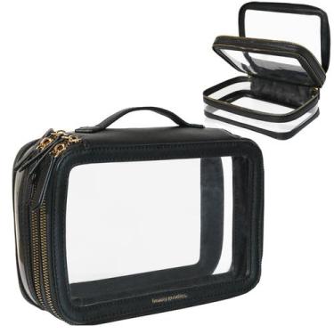 Imagem de Bolsa de maquiagem BEAUTYGOODIES Large Clear para viagens femininas