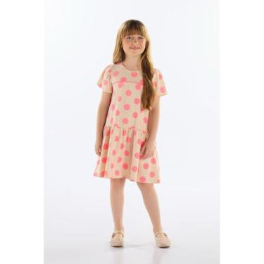 Imagem de Vestido de Bolinhas Infantil Quimby, Rosa, 8