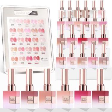 Imagem de Conjunto de esmaltes de gel Double Rhythm, 28 unidades, 15 ml, mesma c