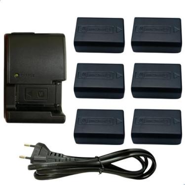 Imagem de Kit Profissional 6 Baterias NP FW50 com Carregador Para Câmeras Sony A