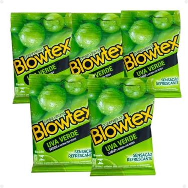 Imagem de Preservativo Blowtex Uva Verde Camisinha Masculina 5 Unidades