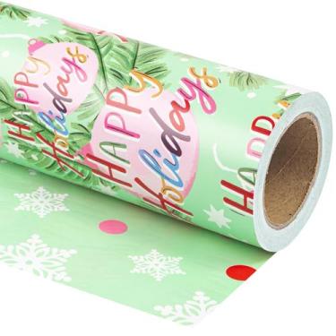 Imagem de Papel de Natal reversível WRAPAHOLIC para embrulho de presente 43x10 m