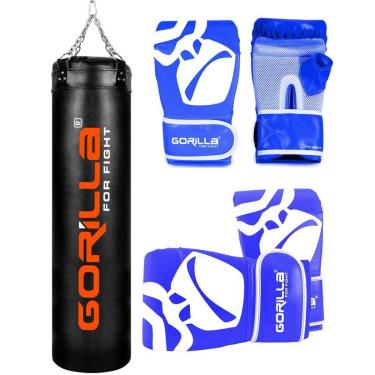 Imagem de Saco De Pancada 180 Cm + 02 Luvas Bate-saco Pro - Gorilla-Unissex