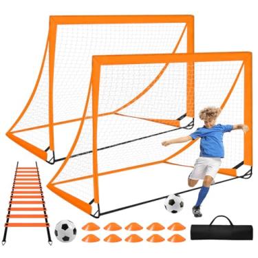 Imagem de Rede de Futebol, Futebol e Equipamento Treinamento Definir, Trave Futêbol, Gol de Futêbol, com Trave de Gol (119 * 80cm), Bola, Escada de Treino, Cones e Acessórios