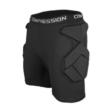 Imagem de Dynwave Protetor de quadril para goleiro, shorts de compressão acolchoados, protetor de coxa para snowboard, beisebol, futebol, W Crotch Protector, Xl