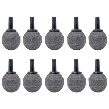Imagem de JAJALE Bola difusora de bolhas de ar de 2 cm x 3,6 cm - para bomba de ar de aquário e aquários, cinza, pacote com 10 peças