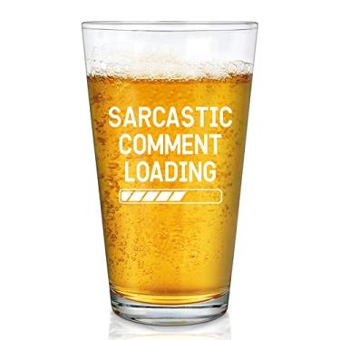 Imagem de Futtumy Comentário sarcástico carregando copo de cerveja para homens, namorado, avô, marido, chefe, dia de natal, dia dos pais, ideia de presente de crianças pequenas, vidro sarcástico para troca de