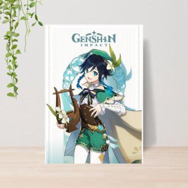 Imagem de Quadro Decorativo Jogo Genshin Impact A4  Placa MDF 016 - Lomi Art