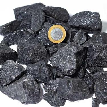 Imagem de Cascalho Bruto de Quartzo Preto Natural 1 Kg - Tamanhos de 10 a 70mm T