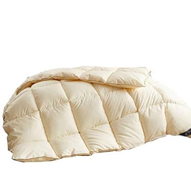 Imagem de DFHBFG Pão 3D macio penas de ganso inverno branco ganso edredom de penas de ganso quente inverno cobertor cobertor (cor: E, tamanho: 200 x 230 cm)