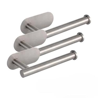 Imagem de Papeleira Banheiro, Suporte de Papel Higiênico em Aço Inoxidável 304 com Gancho Autoadesivo, Adequado para Superfícies Lisas(3 Unidades,COR SORTIDO)