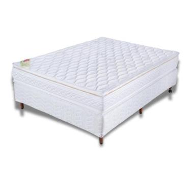 Imagem de Cama box colchão casal espuma d45 royal saúde orthocrin pillow top bra