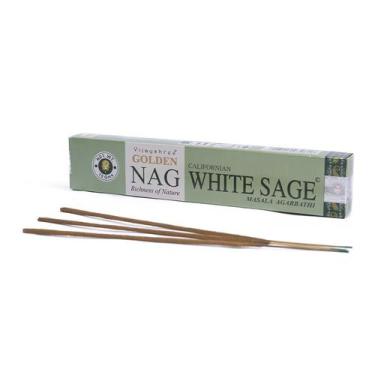 Imagem de Incenso Indiano Vijayshree Golden Nag White Sage 15g