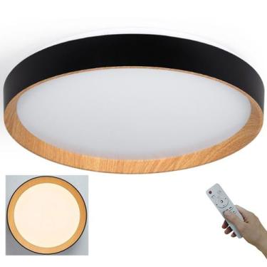 Imagem de Luminaria Plafon 3 Tons LED Moderno Controle Remoto Quarto Sala Recepç