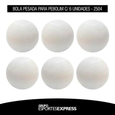 Imagem de Bolinhas Pesadas de Pebolim com 6 unidades - cód. 2504 - Esportes Expr