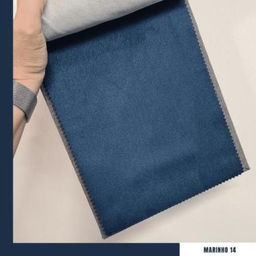 Imagem de Sofá Cama Casal 2 Lugares 180cm Tecido Suede - 4R Estofados, Marinho 1