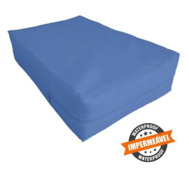 Imagem de Capa Impermeável para colchão de casal em napa hospitalar Azul - Miran