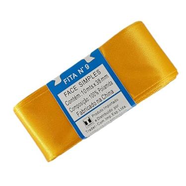 Imagem de TRADER, Fita De Cetim Trader 38mm N°9 Com 10 Metros, COR 17 AMARELO OURO