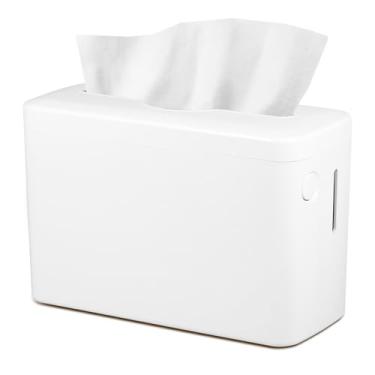 Imagem de Dispensador de toalha de papel multidobra de bancada, 30 x 11 cm, dispensador de guardanapo inferior antiderrapante com janela lateral visível suporte prático de toalha de mão para casa, hotel