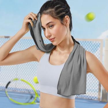 Imagem de Toalha de ginástica de secagem rápida, toalhas de ioga, torre de resfriamento de secagem rápida para esportes, equipamento de treino masculino e feminino para suor corporal, rato de academia