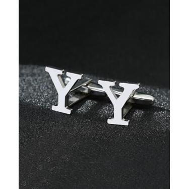 Imagem de Abotoaduras masculinas abotoaduras para homens camisa social punhos para negócios e casamento, 1pc, Aço inoxidável, Sem Pedra Preciosa